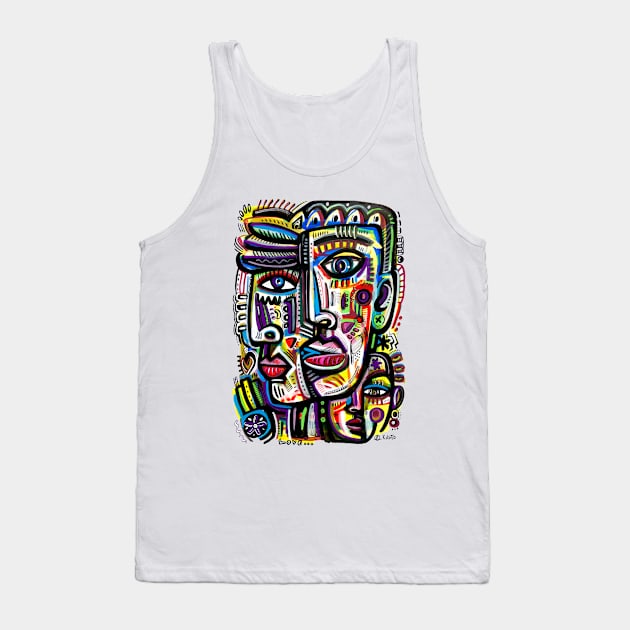 Art Faces Tank Top by Daria Kusto